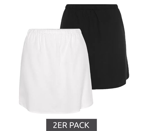 Pack of 2 BOYSEN´S women's mini skirts, fashionable summer skirts 10317509 black/white
