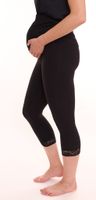neun 9 monate Damen Umstands-Hose bequeme Schwangerschafts-Hose 7/8-Leggings 44016834 Schwarz