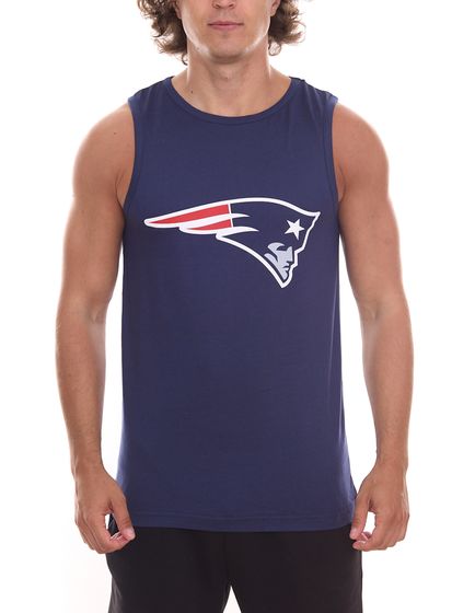 Fanatics NFL New England Patriots Herren Tank-Top ärmelloses Sport-Shirt mit Rundhalsausschnitt 1566MNVY1ADNEP Navy