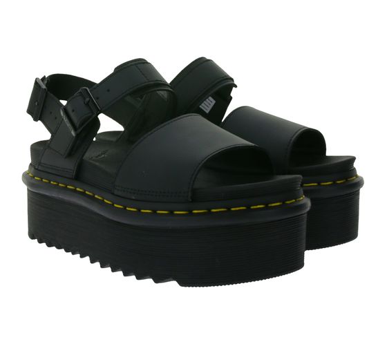 Dr. Martens Voss Quad women's platform sandals, strappy sandals suitable for everyday use 26725001 black