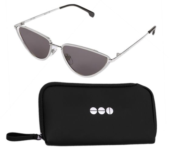 KOMONO Gigi lunettes de soleil pour femme au look vintage lunettes d'été KOM-S5552 argent/noir