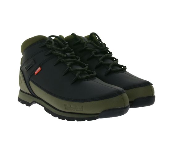 Timberland Euro Sprint Helcor Men's Mid Hiking Sneaker Boots Hiking Shoes TB 0A5VY5 001 Black/Khaki