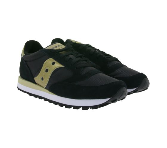 Saucony Jazz Original women's sneakers sporty low-top sneakers with real leather S1044-521 Black/Gold
