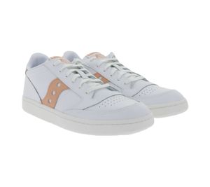 Zapatillas de mujer Saucony Jazz Court de piel auténtica con entresuela de EVA S60759-8 blanco/rosa