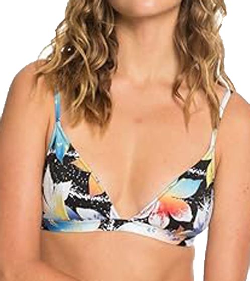 Quiksilver Swim Top women's bikini top with clip closure and adjustable straps EQWX303004 KVJ6 Black/Multicolored