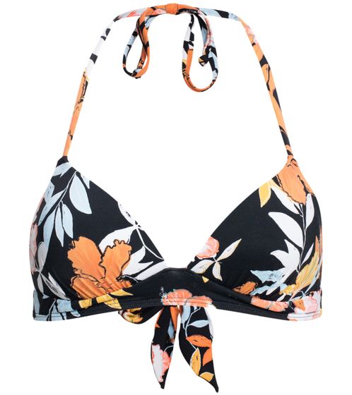 ROXY Beach Classics women's bikini top with floral all-over pattern swimwear ERJX304621-XKYB black/multicolored
