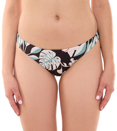 ROXY Fitness Damen Bikini-Unterteil Bademode im Blumen Allover-Print Bikini-Hose ERJX403925 XKKW Schwarz