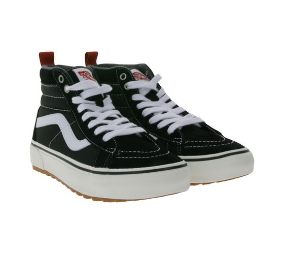 VANS SK8-Hi MTE-1 Sneaker stylische Mid-Top Echtleder-Schuhe mit UltraCush-Fußbett VN0A5HZY6BT1 Schwarz/Weiß