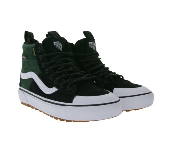 VANS SK8-Hi MTE-2 Sneaker mit Primaloft Mid-Top Echtleder-Schuhe mit HydroGuard VN0007NKYJ71 Schwarz/Grün/Weiß