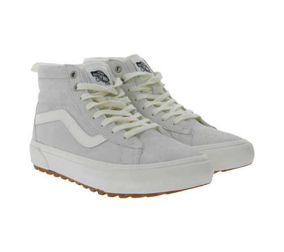 VANS SK8-Hi MTE-1 Sneaker stylische Mid-Top Echtleder-Schuhe mit Innenfutter VN0A5HZYQC51 Hellgrau/Weiß