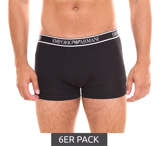 6er Pack EMPORIO ARMANI Herren Boxershorts Sparpack Baumwoll-Unterwäsche 111357 4R717 21320 Schwarz