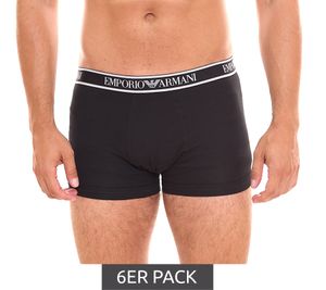 Lot de 6 boxers homme EMPORIO ARMANI pack économique sous-vêtements en coton 111357 4R717 21320 noir