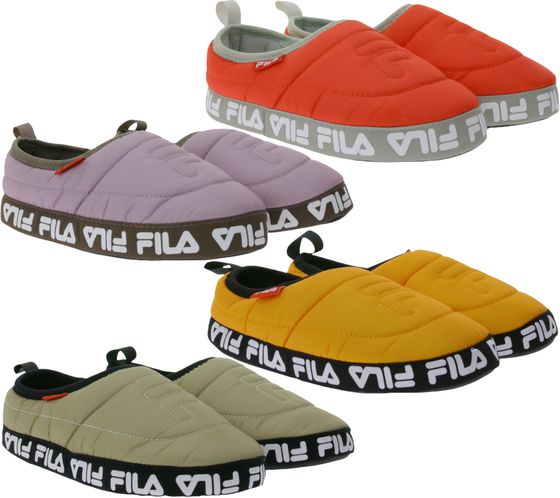 FILA Comfider Hausschuh für Damen oder Herren gefütterte Pantoffeln Hausschlappen in Rot, Violett, Orange oder Beige