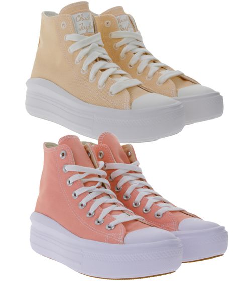 Converse Chuck Taylor All Star Move women's high top sneakers made of canvas in apricot or pink