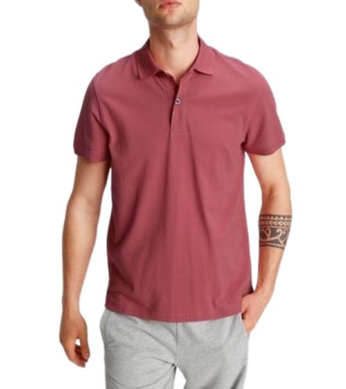 OTTO products Herren modisches Polo-Shirt stylisches Sommer-Shirt aus Baumwolle 21668203 Rosenrot
