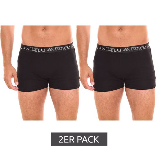 Pack of 2 Kappa men's boxer shorts stylish underpants 351K1JW AEB black/white