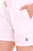 DELMAO women's shorts with side pockets blue/white, pink/white or plain pink DELMAO women's shorts with side pockets blue/white, pink/white or plain pink