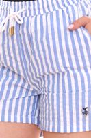 DELMAO women's shorts with side pockets blue/white, pink/white or plain pink DELMAO women's shorts with side pockets blue/white, pink/white or plain pink