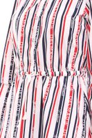 DELMAO women's cotton dress, mini dress, striped long-sleeved dress, blouse dress, white/blue or white/blue/red DELMAO women's cotton dress, mini dress, striped long-sleeved dress, blouse dress, white/blue or white/blue/red