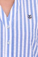 DELMAO Damen Sommer-Bluse gestreift Kurzarm-Bluse Sommer-Shirt Rosa/Weiß oder Blau/Weiß DELMAO Damen Sommer-Bluse gestreift Kurzarm-Bluse Sommer-Shirt Rosa/Weiß oder Blau/Weiß