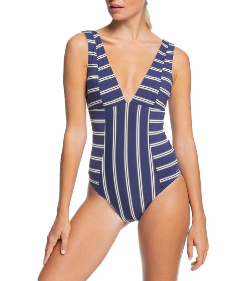 ROXY Moonlight women's striped swimsuit with removable padding ERJX103322 XBWW dark blue