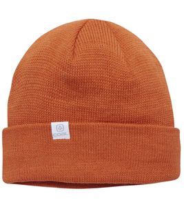 COAL The FLT schlichte Winter-Mütze gemütlicher Strick-Beanie mit Logo-Patch auf der Front 2202570-BOR Orange