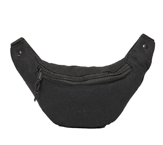 forvert Leon Fanny Pack sac banane élégant avec compartiment principal et intérieur aspect flanelle 169001 noir