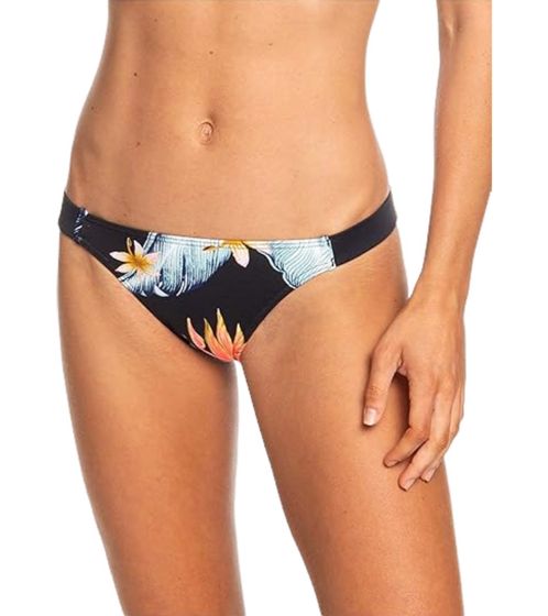 ROXY Dreaming Day Damen Bikini-Unterteil Bademode im Blumen Allover-Print Bikini-Hose ERJX403708-KVJ6 Schwarz