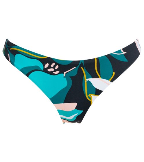 ROXY Beach Classics women's bikini bottoms swimwear in floral all-over print bikini bottoms ERJX404205 KVJ8 Black/Multicolored