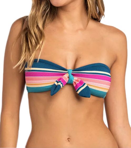 RIP CURL Golden Haze women's bikini top in a striped look, bandeau bikini GSIUF3 3282 colorful
