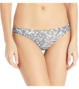 RVCA Leopard Haze Women's Bikini Bottoms Quick Dry Swim Trunks R3SBRD 0019 Grey