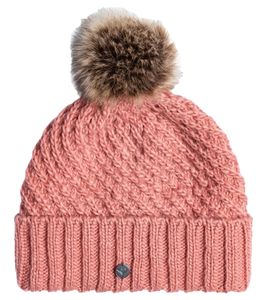 ROXY Blizzard bonnet à pompon pour femme bonnet d'hiver bonnet tricoté ERJHA04015 MGD0 rose/marron