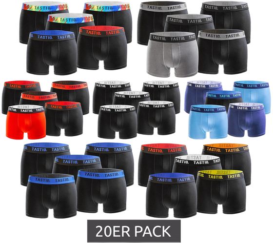 Pack of 20 TASTIQ men's boxer shorts in a gift box, cotton underpants, VALUE PACK TAS/1/BCX5/UNI, colorful