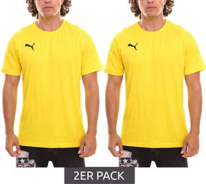 Lot de 2 PUMA TeamGoal 23 T-shirt décontracté pour hommes avec logo imprimé en coton Football 656578 07 Jaune Lot de 2 PUMA TeamGoal 23 T-shirt décontracté pour hommes avec logo imprimé en coton Football 656578 07 Jaune