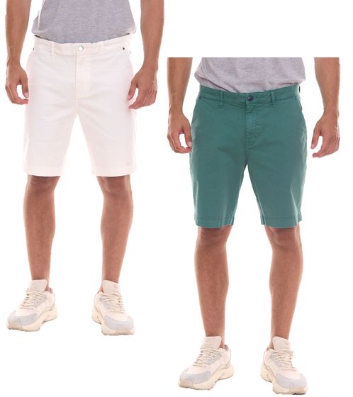 Gaastra Nantes Herren Baumwoll-Shorts Sommer-Hose Chino-Shorts kurze Hose 356190241 Weiß oder Grün