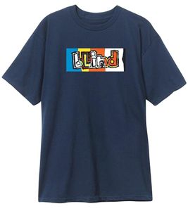 BLIND OG Ripped PP men's T-shirt fashionable cotton shirt with logo print on the front 20011789 blue