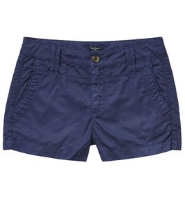 Pepe Jeans Balboa Damen Shorts im Chino-Look kurze Hose mit seitlichen Eingriffstaschen PL800695 Blau