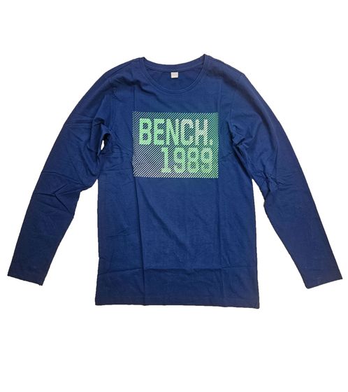 Bench. Children's cotton sweater with large front print long-sleeved shirt 87526605 blue/green