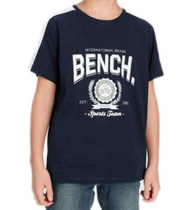 Bench. Children's cotton shirt short-sleeved shirt with large front print 91219207 blue