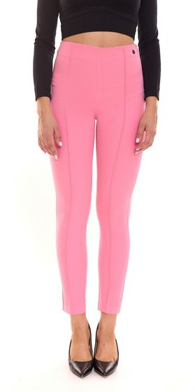 Tamaris Damen Stoff-Hose High Waist Business-Hose mit seitlichem Reißverschluss 25099040 Rosa