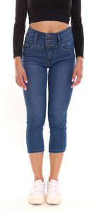 ARIZONA Capri Jeans Pantalon taille haute pour femme Pantalon 3/4 en jean 56458744 Bleu foncé