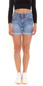 LTB Becky X Damen Jeans-Shorts mit Zwei-Knopf-Bund kurze Hose Jeans-Shorts 78277966 Blau