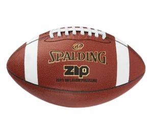 SPALDING Zip PeeWee Football américain en simili cuir Ballon de sport équipement de sport 72-704 marron