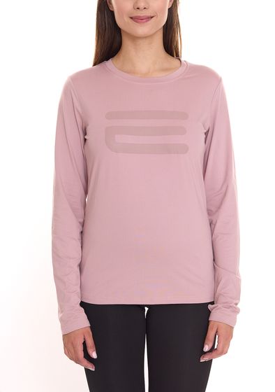 OXIDE Damen Sport-Pullover dünner Longsleeve mit Frontprint Sport-Ausrüstung 7450181 Rosa