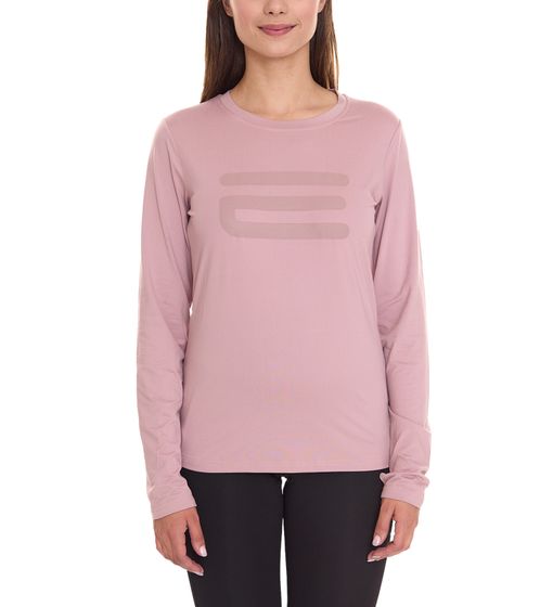 OXIDE Damen Sport-Pullover dünner Longsleeve mit Frontprint Sport-Ausrüstung 7450181 Rosa