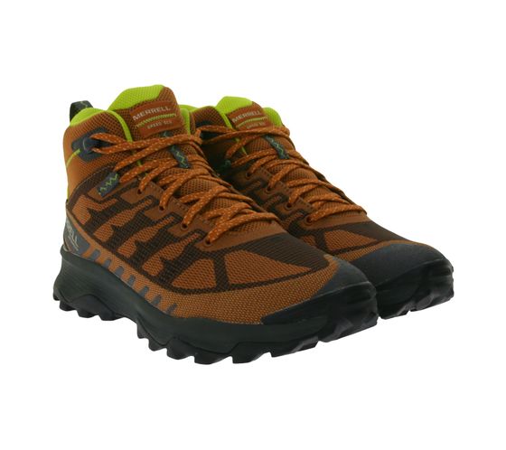 Merrell SPEED ECO MID chaussures d'extérieur pour hommes, chaussures de trekking durables avec semelle intérieure en EVA, orange/coloré