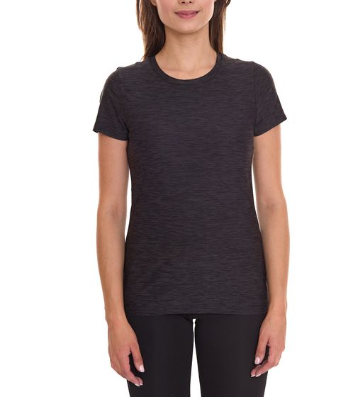 OXIDE XCO Running Damen Lauf-Shirt Fitness-Shirt mit X-Cool in melierter Optik Funktions-Shirt Sport-Shirt 7450081 Schwarz