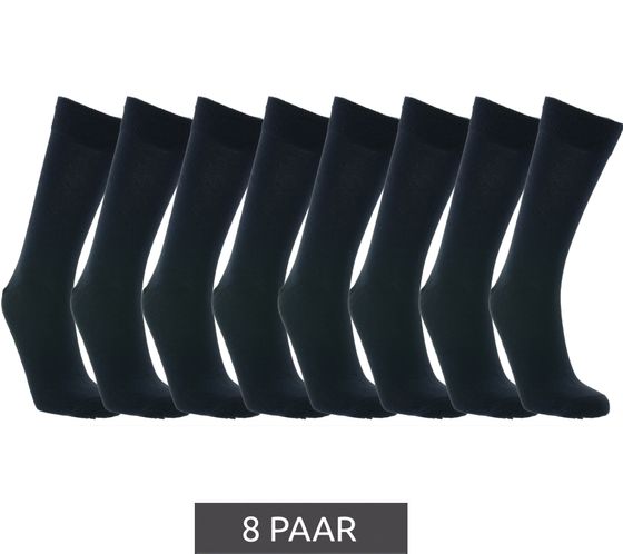 8 Paar GÖTZBURG Herren schlichte Baumwoll-Socken OEKO-TEX Standard 100 lange Strümpfe 5029 Blau