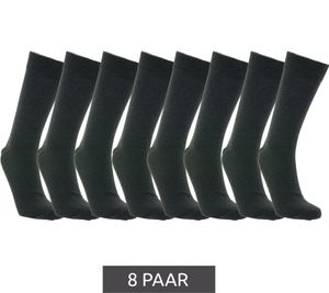 8 Paar GÖTZBURG Herren schlichte Baumwoll-Socken OEKO-TEX Standard 100 lange Strümpfe 5029 Grau