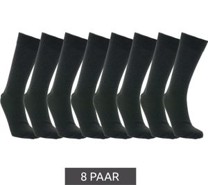 8 Paar GOTZBURG Herren schlichte Baumwoll-Socken OEKO-TEX Standard 100 lange Strümpfe 5029 Dunkelgrau